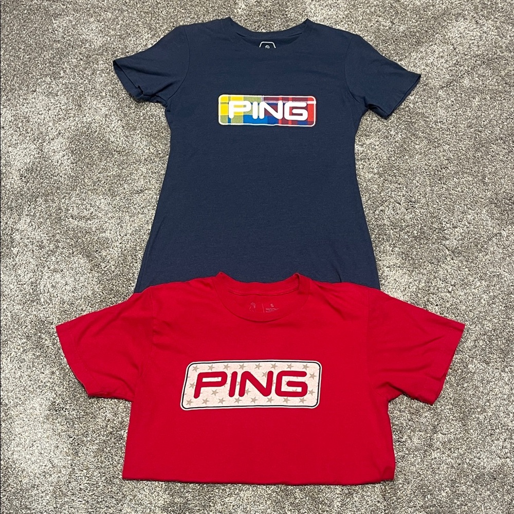 2 PING Short Sleeve Tees